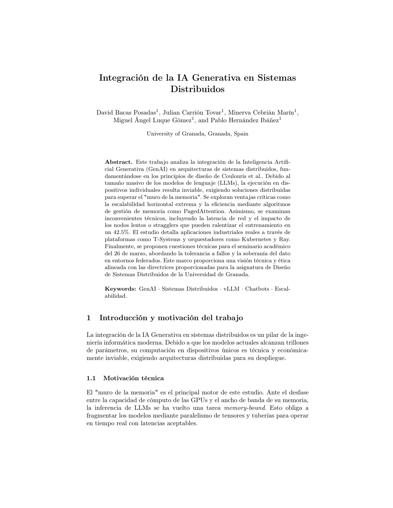 Integración GenAI Sistemas Distribuidos