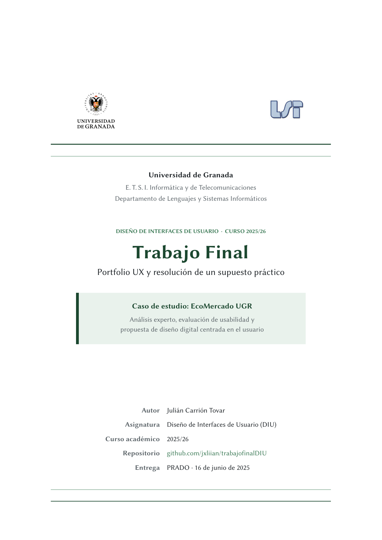 Portfolio UX EcoMercado UGR